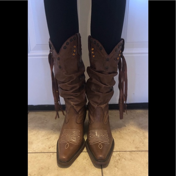 Steve Madden Shyann Western Slouch Boots - Picture 2 of 12
